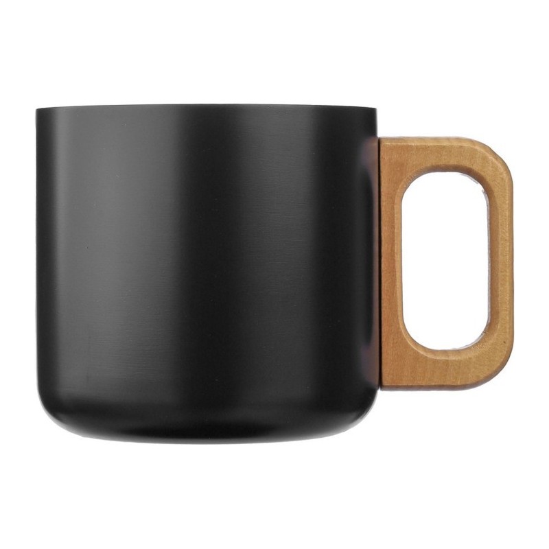 Becher 400 ml aus recyceltem Edelstahl - Schwarz