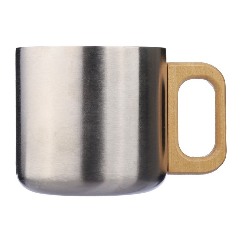 Becher 400 ml aus recyceltem Edelstahl - Silber