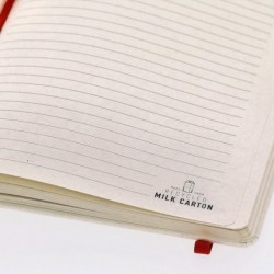 Notizbuch A5 aus recycelten Milchkartons - Rot