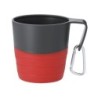 Faltbarer Reisebecher 340 ml mit Karabiner - Rot