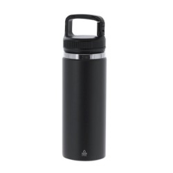 Thermoflasche aus recyceltem Edelstahl 550 ml - Schwarz
