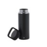 Thermoflasche aus recyceltem Edelstahl 550 ml - Schwarz