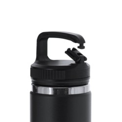 Thermoflasche aus recyceltem Edelstahl 550 ml - Schwarz