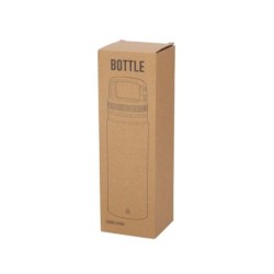 Thermoflasche aus recyceltem Edelstahl 550 ml - Schwarz