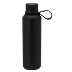 Thermoflasche aus recyceltem Edelstahl 630 ml - Schwarz