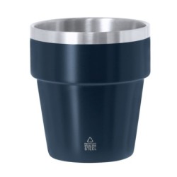 Becher aus recyceltem Edelstahl 250 ml - Dunkelblau