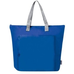 RPET faltbare Kühltasche, Einkaufstasche - Blau