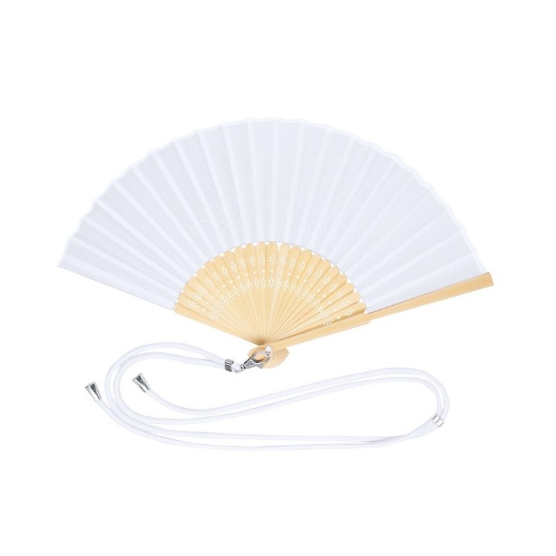 Fächer aus Bambus - Weiß
