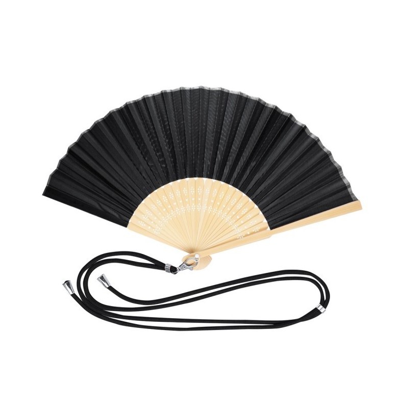 Fächer aus Bambus - Schwarz