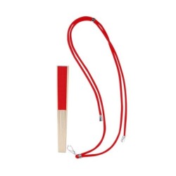 Fächer aus Bambus - Rot