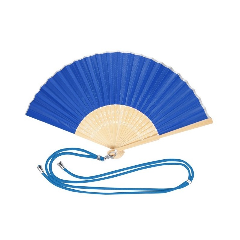 Fächer aus Bambus - Blau