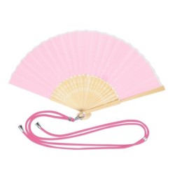 Fächer aus Bambus - Rosa