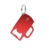 Schlüsselanhänger aus recyceltem Aluminium, Flaschenöffner - Rot