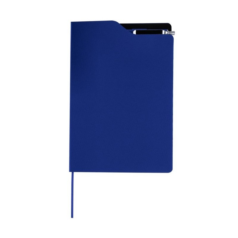 Notizbuch ca. A5 mit Kugelschreiber - Dunkelblau