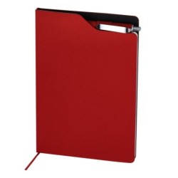 Notizbuch ca. A5 mit Kugelschreiber - Rot