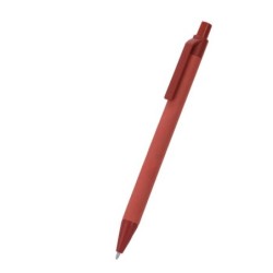 Kugelschreiber aus recyceltem Karton, Weizenstroh - Rot
