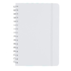 Notizbuch ca. A5 aus recyceltem PU - Weiß