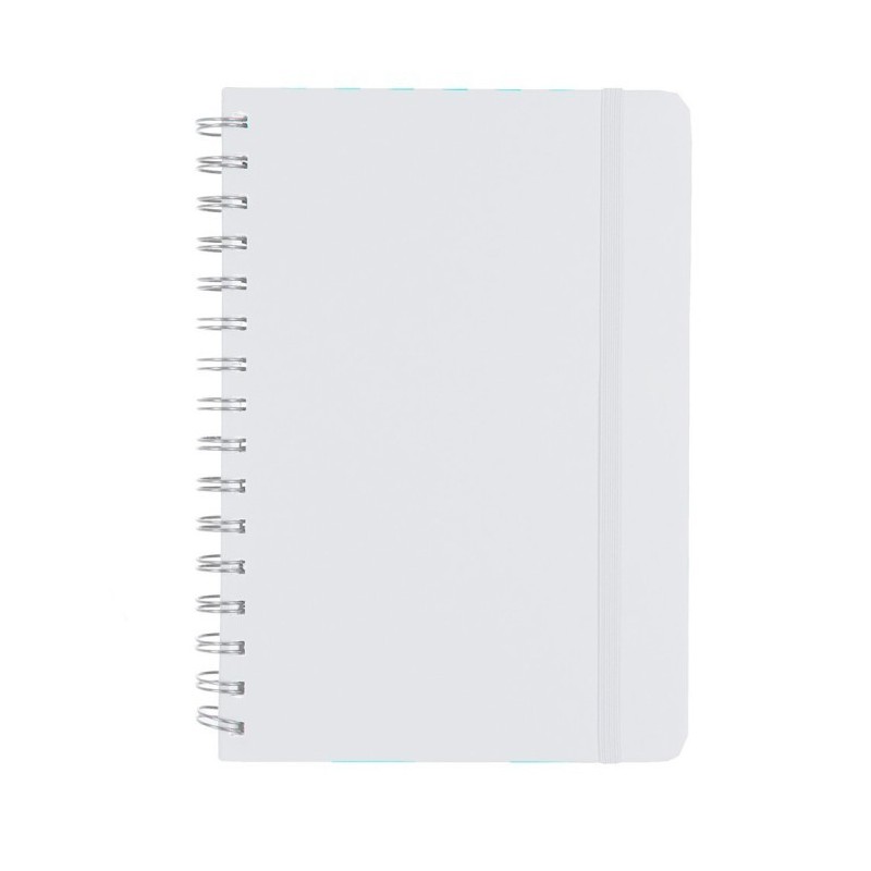 Notizbuch ca. A5 aus recyceltem PU - Weiß