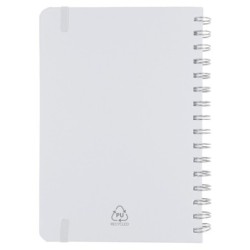 Notizbuch ca. A5 aus recyceltem PU - Weiß