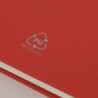 Notizbuch ca. A5 aus recyceltem PU - Rot