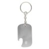 Schlüsselanhänger aus recyceltem Aluminium, Flaschenöffner - Silber