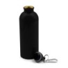 Sportflasche 500 ml mit Karabinerclip | Brenda - Schwarz