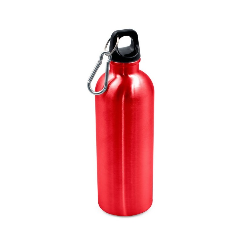Sportflasche 500 ml mit Karabinerclip | Brenda - Rot