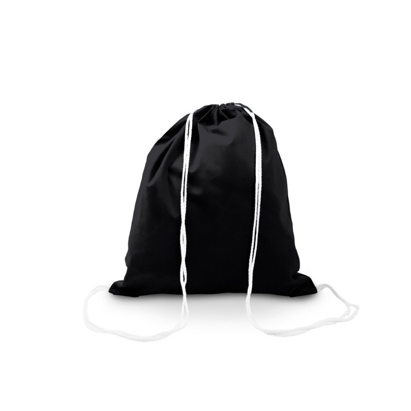 Beutel aus Baumwolle mit Kordel - Schwarz