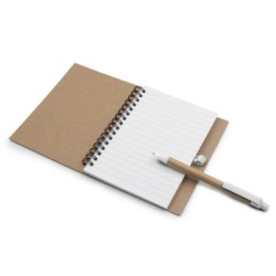 Notizbuch A6 mit Kugelschreiber | Sidney - Weiß