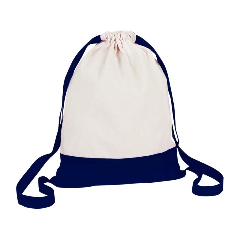 Beutel aus Baumwolle mit Kordel - Dunkelblau