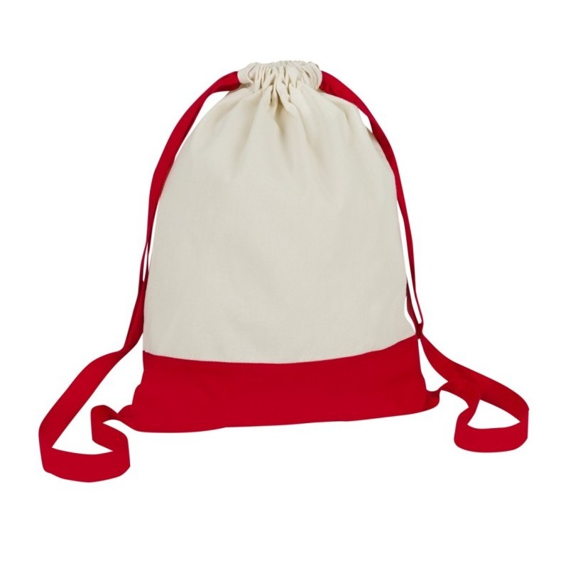 Beutel aus Baumwolle mit Kordel - Rot