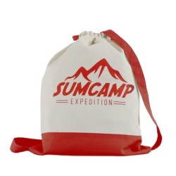 Beutel aus Baumwolle mit Kordel - Rot