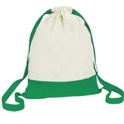 Beutel aus Baumwolle mit Kordel - Grün