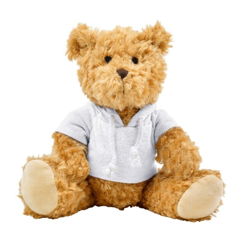Teddybär mit Kapuze - Weiß