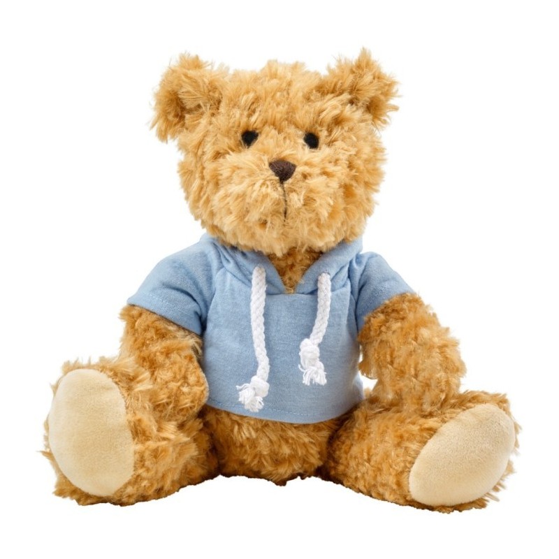 Teddybär mit Kapuze - Himmelblau