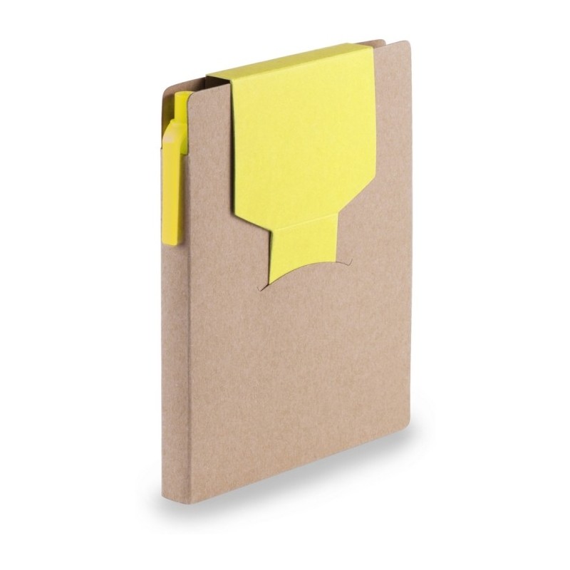 Haftnotizenset, Notizbuch A6, Haftnotizen, Kugelschreiber - Gelb