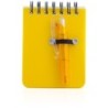 Notizbuch ca. A7 mit Kugelschreiber - Gelb
