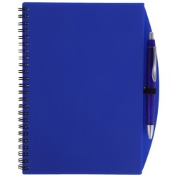 Notizbuch ca. A5 mit Kugelschreiber - Dunkelblau