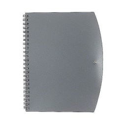 Notizbuch ca. A5 mit Kugelschreiber - Grau