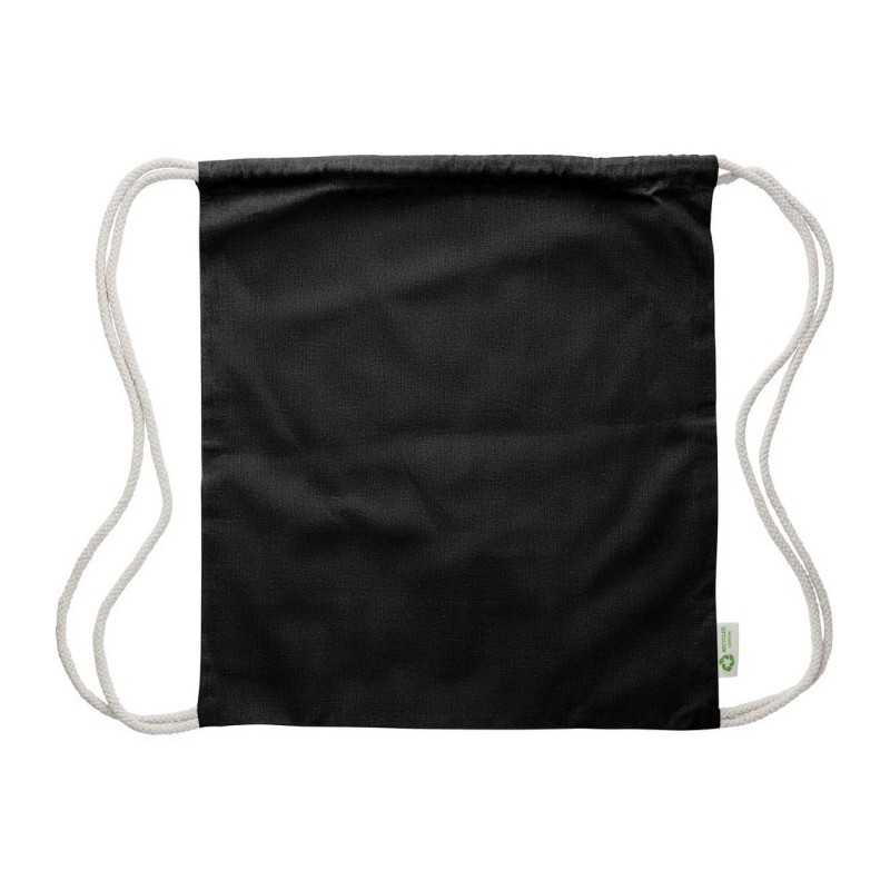 Baumwollbeutel mit Kordelzug - Schwarz