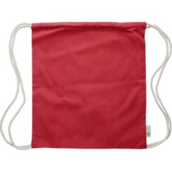 Baumwollbeutel mit Kordelzug - Rot