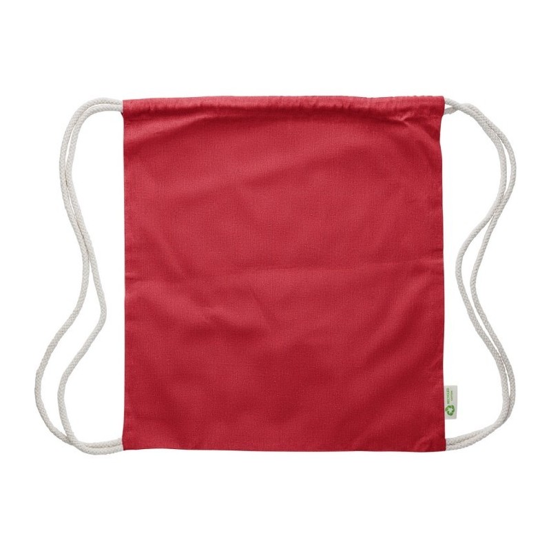 Baumwollbeutel mit Kordelzug - Rot
