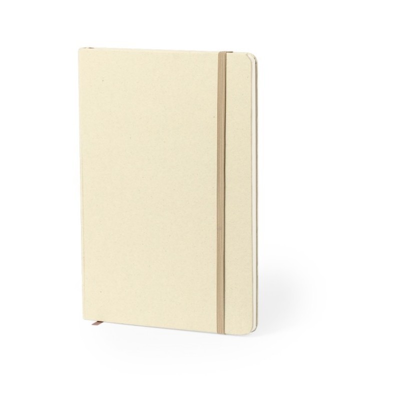 Notizbuch ca. A5 aus recyceltem Karton und Fruchtpapier - Beige