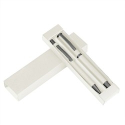 Schreibset, Kugelschreiber und Rollerball - Weiß