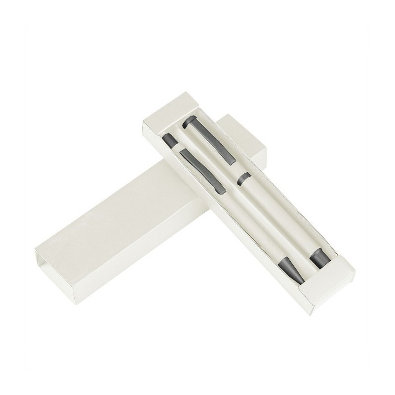 Schreibset, Kugelschreiber und Rollerball - Weiß