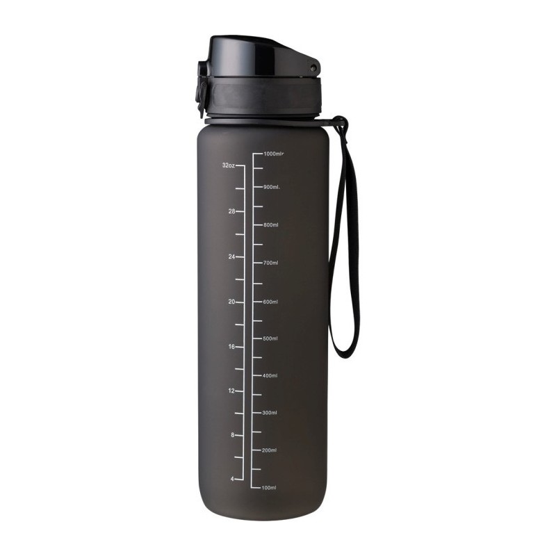 RPET Sportflasche 1000 ml - Schwarz