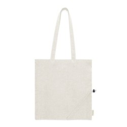 Einkaufstasche aus recycelter Baumwolle, faltbar - Beige