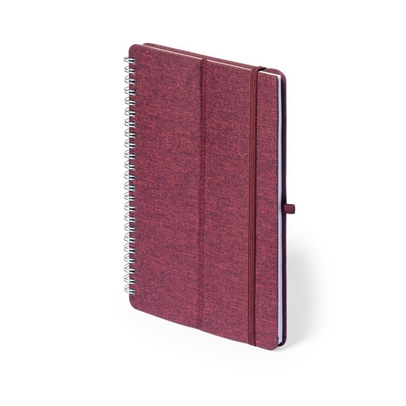 RPET-Notizbuch ca. A5, Telefonständer, Tabletständer - Rot