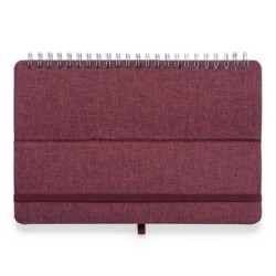 RPET-Notizbuch ca. A5, Telefonständer, Tabletständer - Rot