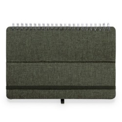 RPET-Notizbuch ca. A5, Telefonständer, Tabletständer - Grün